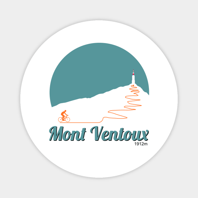 Mont Ventoux Circular Artwork Magnet by anothercyclist